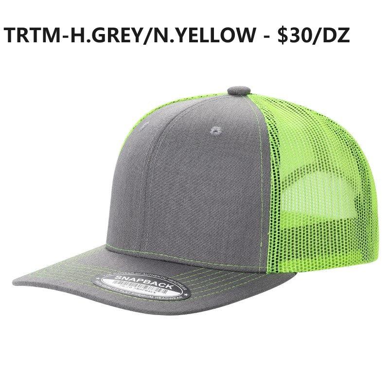 6 Panel Trucker Mesh Snapback Cap with 2 Tone