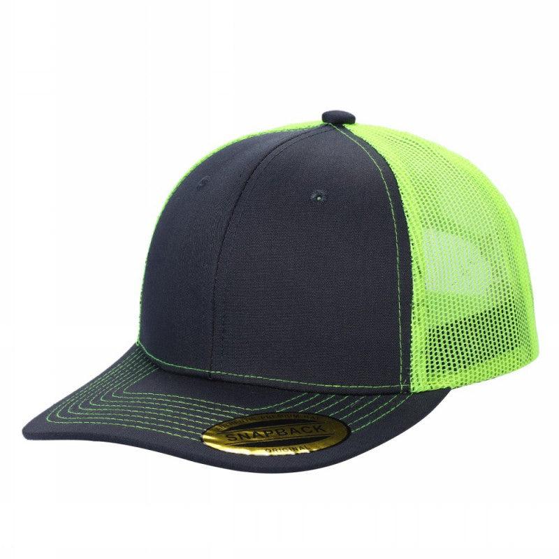 6 Panel Trucker Mesh Snapback Cap with 2 Tone
