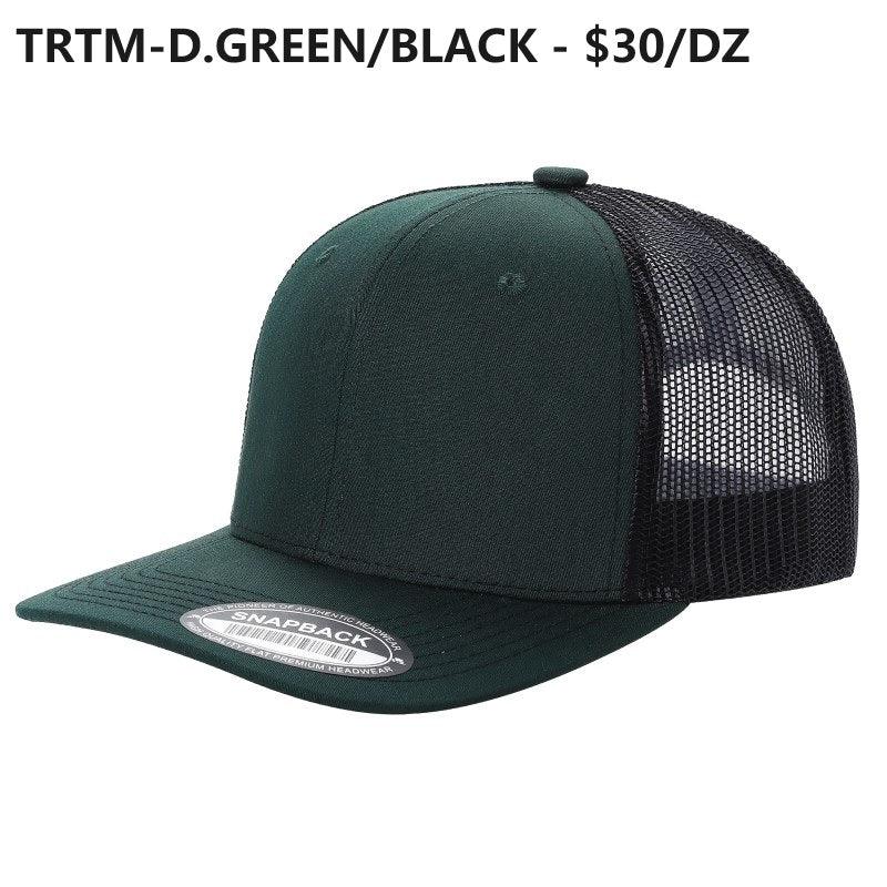 6 Panel Trucker Mesh Snapback Cap with 2 Tone